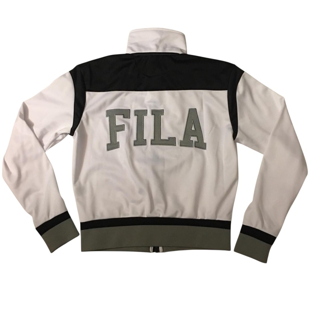 🔥 Fila White Zip Up Track Jacket -‎ Size Small NWT